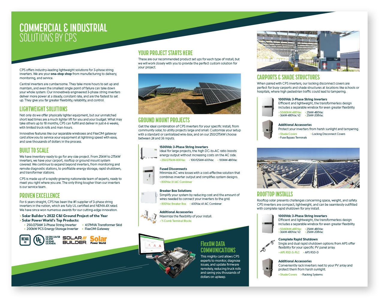 Commercial brochure interior