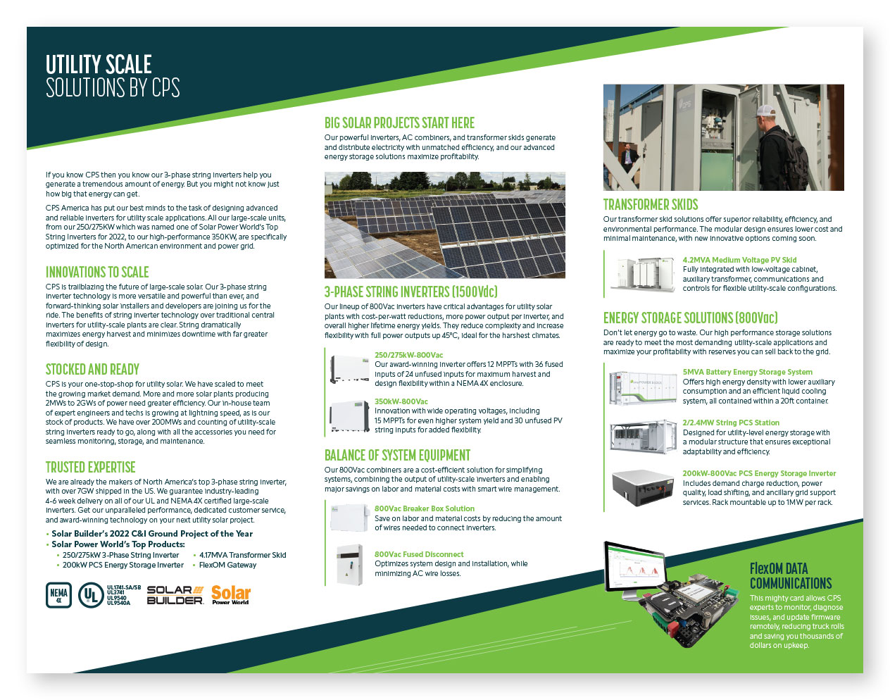 Utility brochure interior